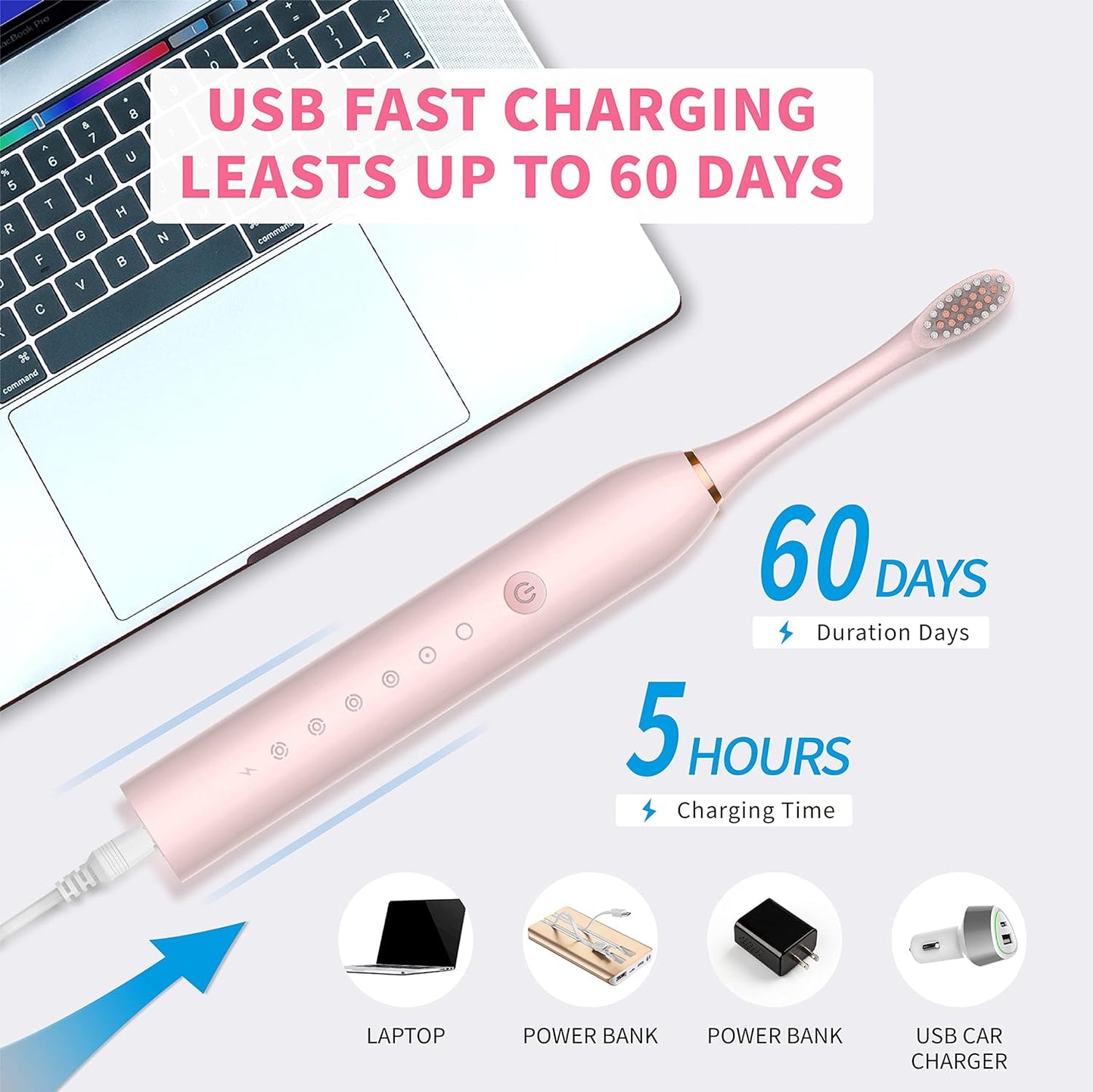 Brosse à Dents Électrique Sonic X3 – 6 Modes