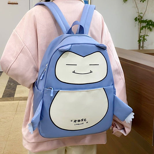 Ensemble 3-en-1 Inspiré de Snorlax – Sac à Dos, Tote & Trousse