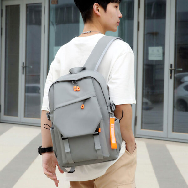 Sac à Dos Urbain Style Décontracté Tissue Imperméable Gris