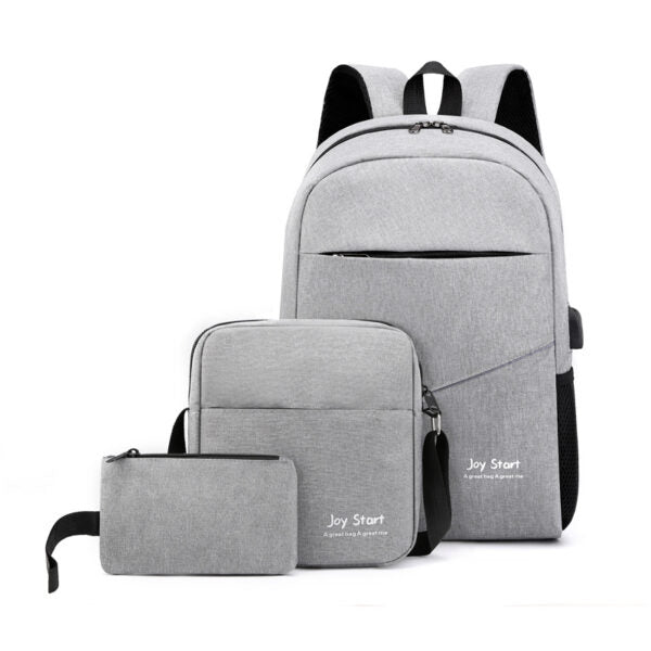 Sac à dos homme avec sac bandoulière et trousse 3en1