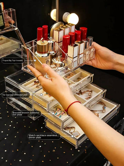 Boîte de Rangement Maquillage en Acrylique