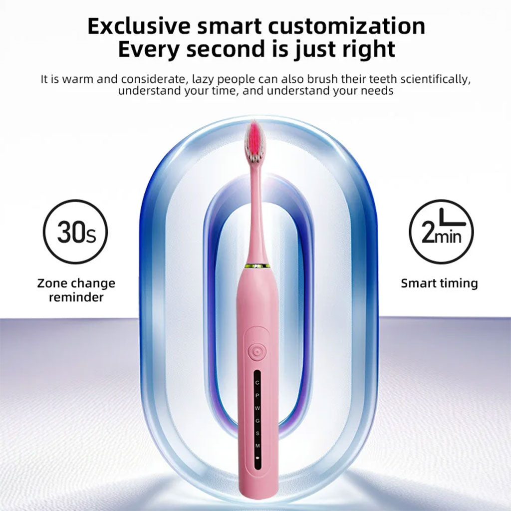Brosse à Dents Électrique Rechargeable – 4 Têtes Incluses
