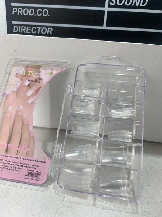 aux Ongles Carrés Transparents – 100 PCS