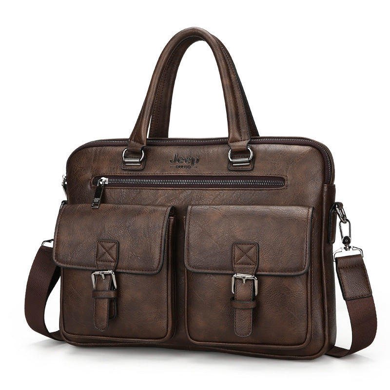 Sac Business en Simili Cuir – Jeep (Noir ou Marron Foncé)