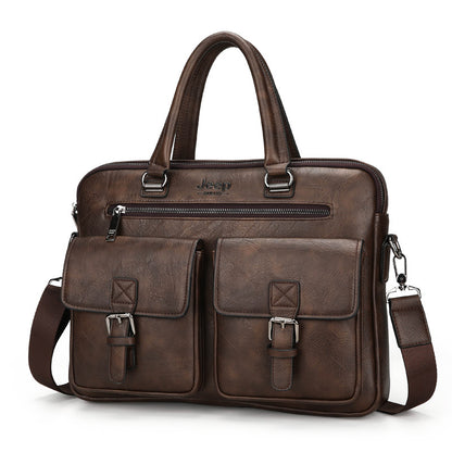 Sac Business en Simili Cuir – Jeep (Noir ou Marron Foncé)