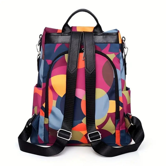 Sac à dos oxford Antivol étanche pour femmes – multicouleur